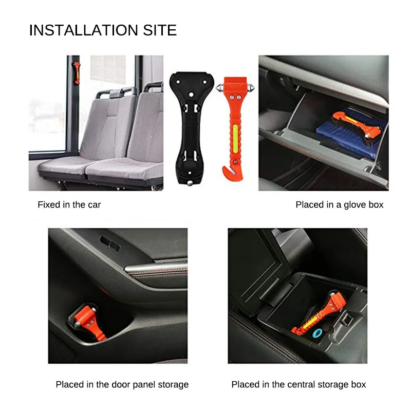 

Car Safety Escape Glass Window Breaker Emergency Hammer Seat Belt Cutter Car Accessories ALI88