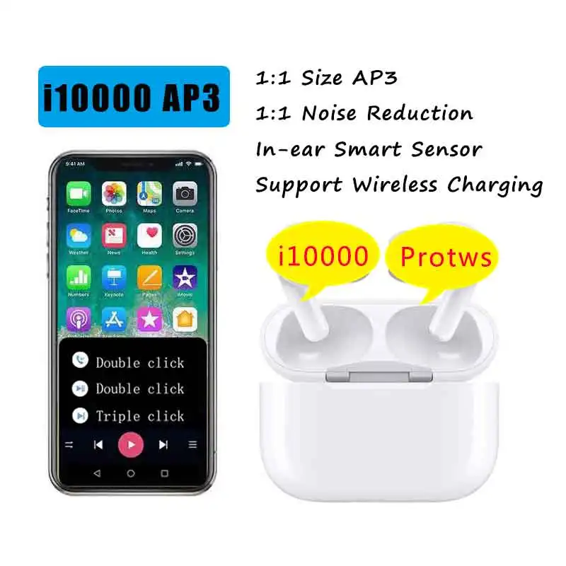 I10000 Pro TWS гарнитура 1:1 беспроводные наушники 8D Super Bass Bluetooth 5,0 наушники PK i30000 i10000 i9000 i3000 i500 TWS