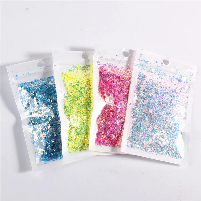 10 г неправильной оболочки бумажные пайетки блестящий микс яркие Кристальные