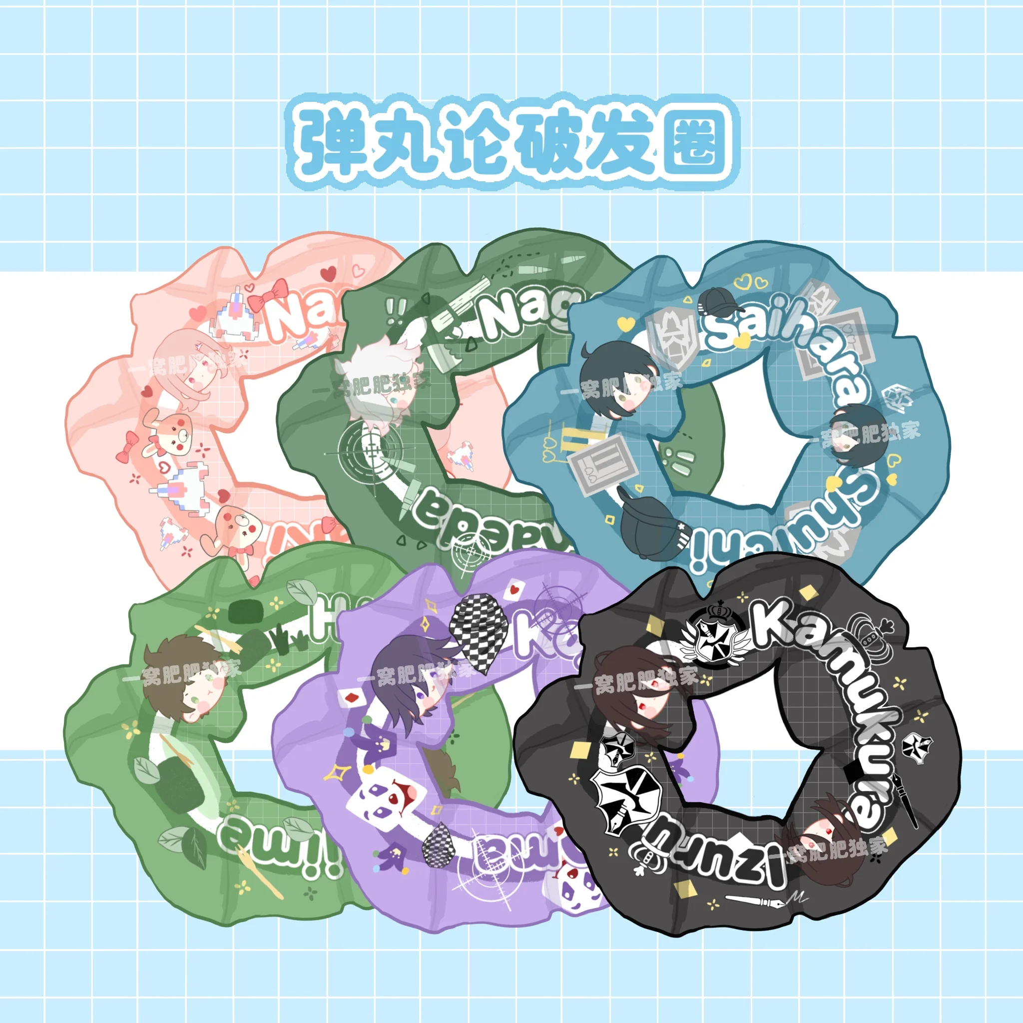 

Anime Danganronpa: Trigger Happy Havoc Kokichi Oma Cute Hairpins Hair Accessories Hair ring Double Ponytail Handmade Headwear