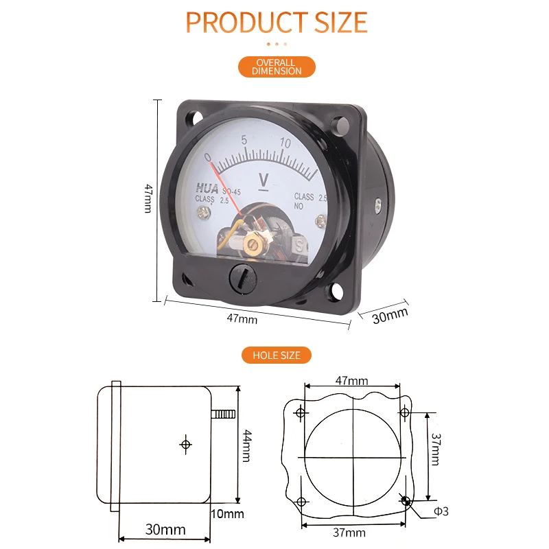 SO 45 DC Anlog вольтметр цифровой измеритель напряжения|Измерители напряжения| |