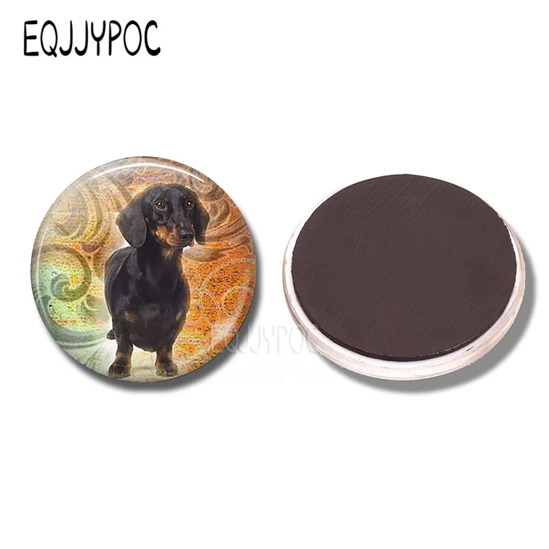 Магнитная наклейка на холодильник для милой собаки стеклянный купол доска