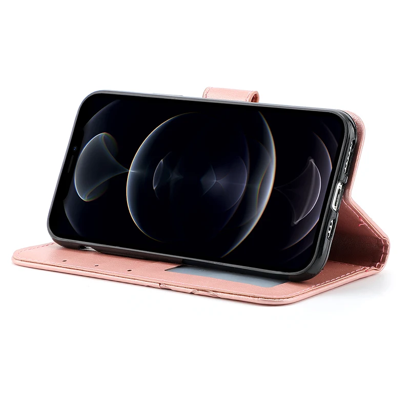 Модный 3D чехол-книжка из искусственной кожи с цветочным рисунком для Oppo Realme X7 Max