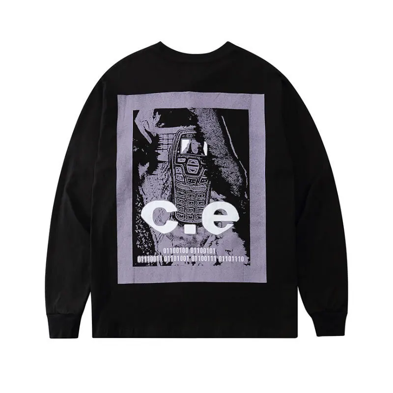 

Chao brand CAV EPMT direct jet long sleeve T-shirt CE C.E direct jet printing long sleeve T-shirt for men and women