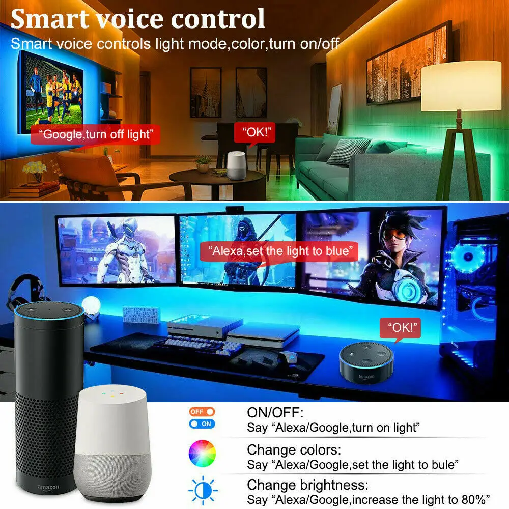 Bluetooth SPI Voice 28Key RF remote WIFI Music Smart Led Pixel Strip light Controller WS2813 WS2815 SK6812 APA102 DC 5-24V | Освещение