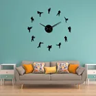 Кикбоксинг DIY настенные часы для тхэквондо искусственная драка безрамные большие 3D акриловые часы для кикбоксинга тренера и студентов