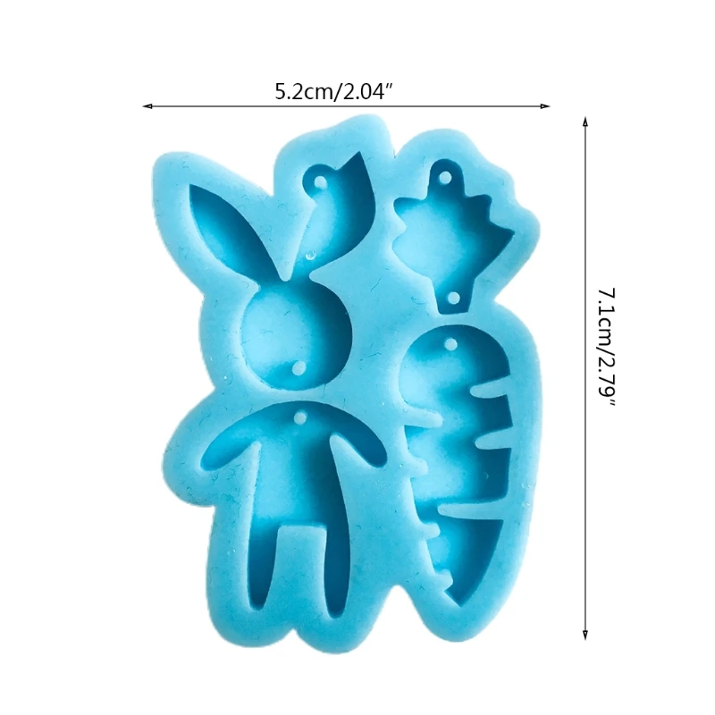 

Rabbit Carrot Keychain Epoxy Resin Mold Charm Jewelry Earrings Silicone Mould DIY Crafts Pendants Ornaments Decorations