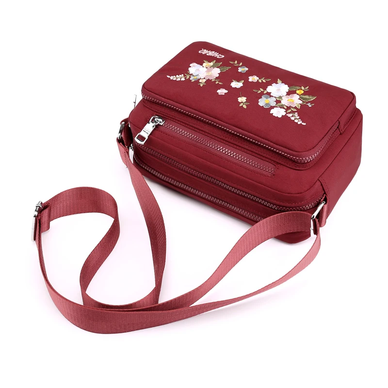 Bags for Women Nylon Crossbody Waterproof Female Messenger Bag Embroidery Shoulder Bag Small Fashion Women Messenger Bags