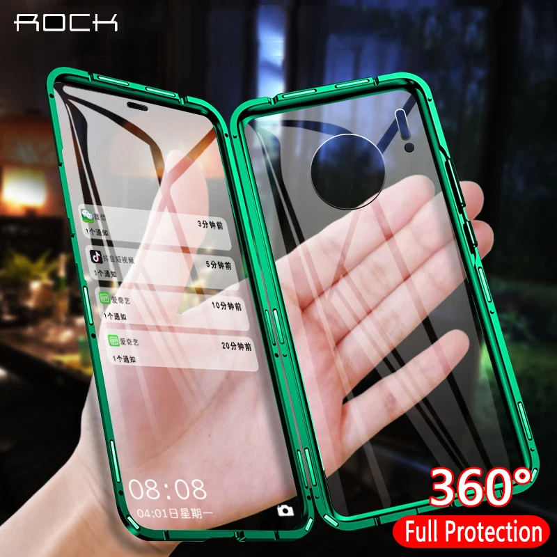 Защитный Магнитный чехол Rock 360 для Huawei Mate 30 Pro 20 Lite 20X противоударный металлический