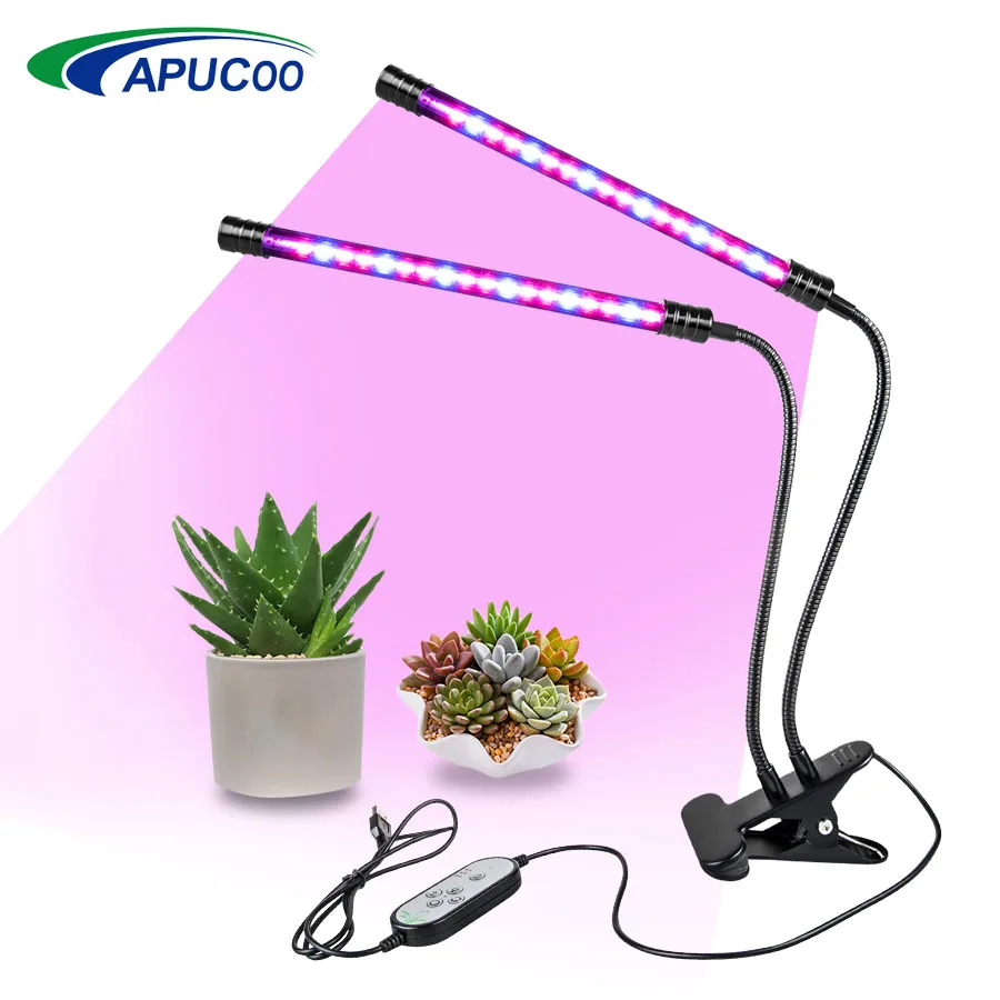 Фитолампа светодиодная полного спектра 5 В С прищепкой и таймером - купить по