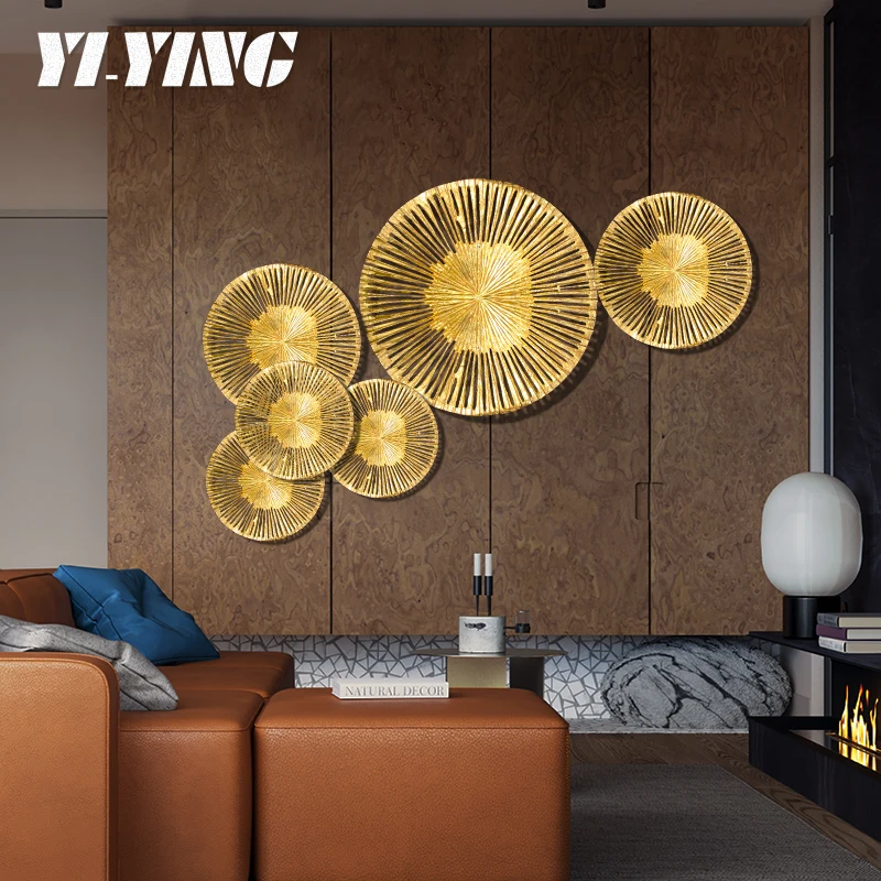 Все медные круглые полые настенные украшения вилла отель мягкая установка