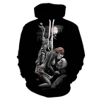 Осенняя искусственная 3D печать смешной череп уличная одежда Harajuku пуловер хип-хоп куртка мужской спортивный костюм Мужская одежда топы