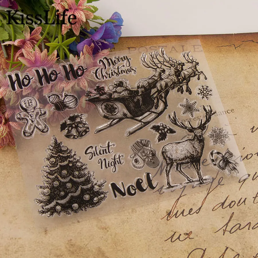 Рождественские носки с оленем снеговиком снегом цветком счастливыми