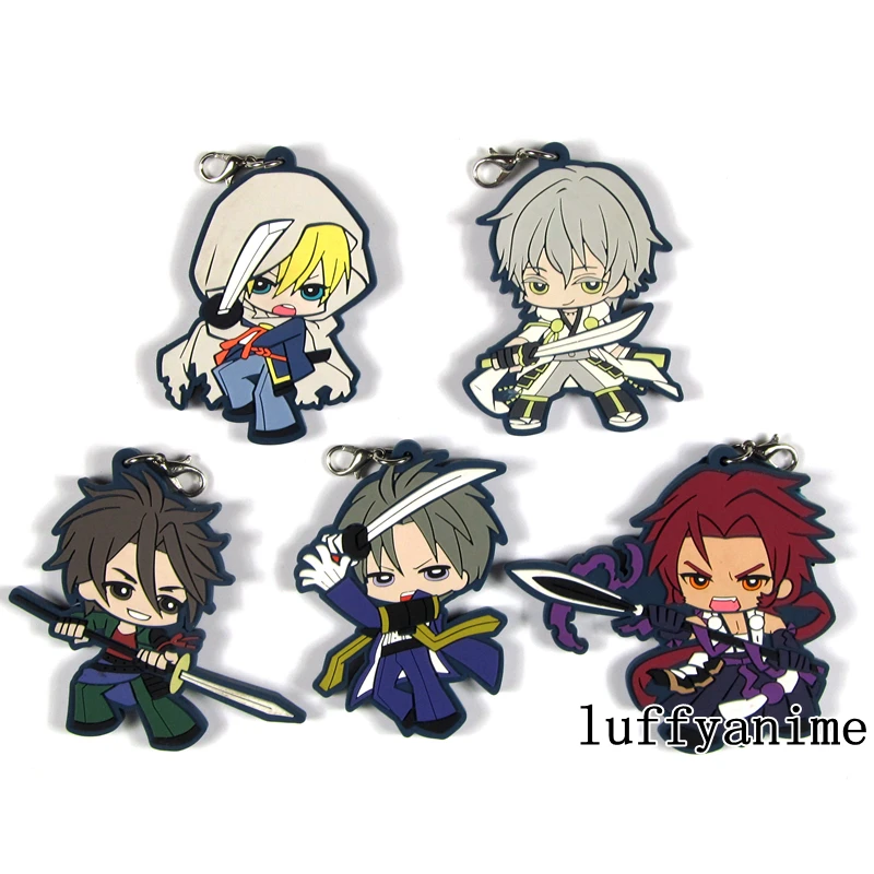 Touken Ranbu Online резиновая подвеска талисман Yamanbagiri Kunihiro Otegine Tsurumaru Kuninaga Tonbogiri цепь на