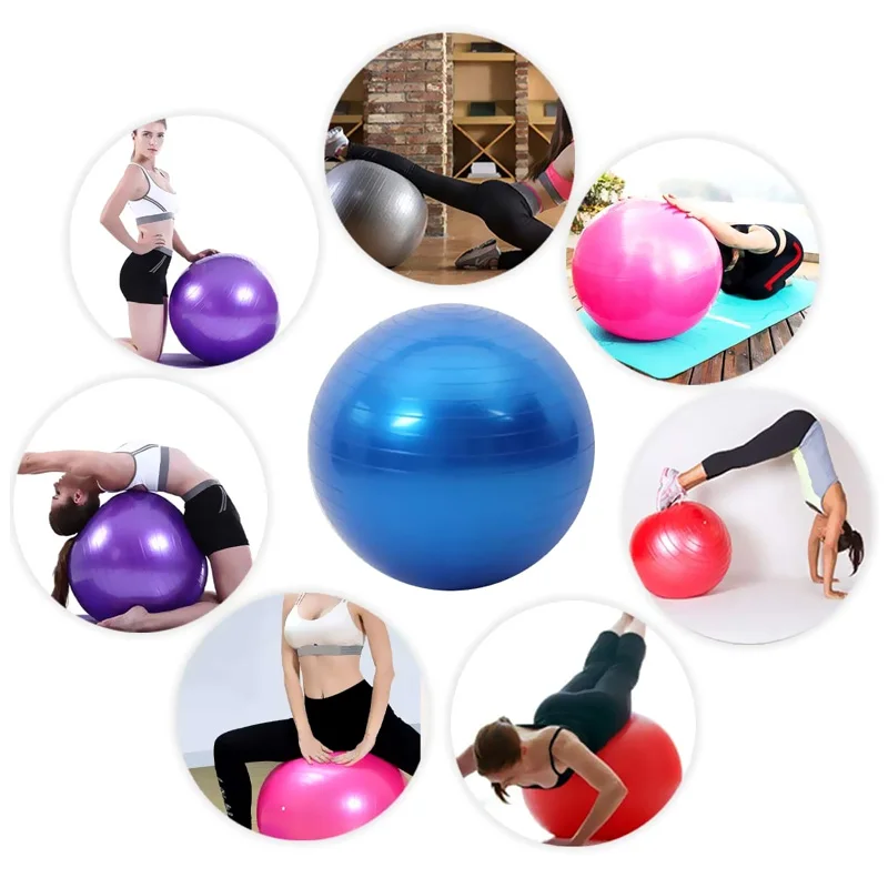 

Yoga Balls Sports Gym Pilates Bola Fitness Balance Fitball Exercise Pilates Workout Massage Ball PVC Thickened 65cm 55cm 45cm
