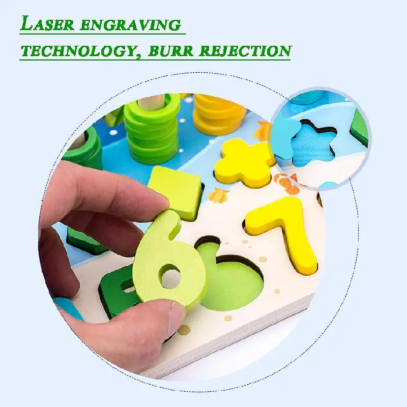 Подсчет в виде геометрических фигур дошкольного возраста Деревянные игрушки