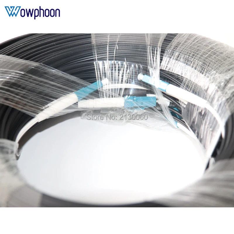 Лучшая цена 150 м наружный LC UPC дуплексный FTTH прямой патч кабель G657A волоконно