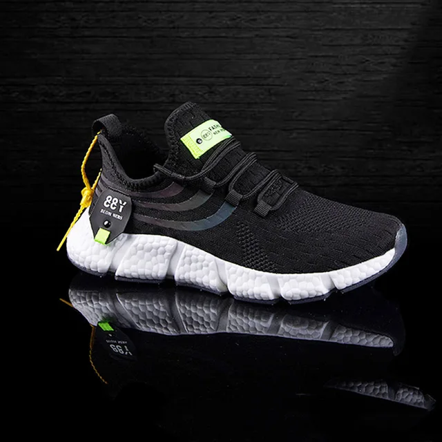 2023 new men's running shoes light sneakers summer breathable mesh elastic outdoor sports fashion casual shoes jogging shoes 4