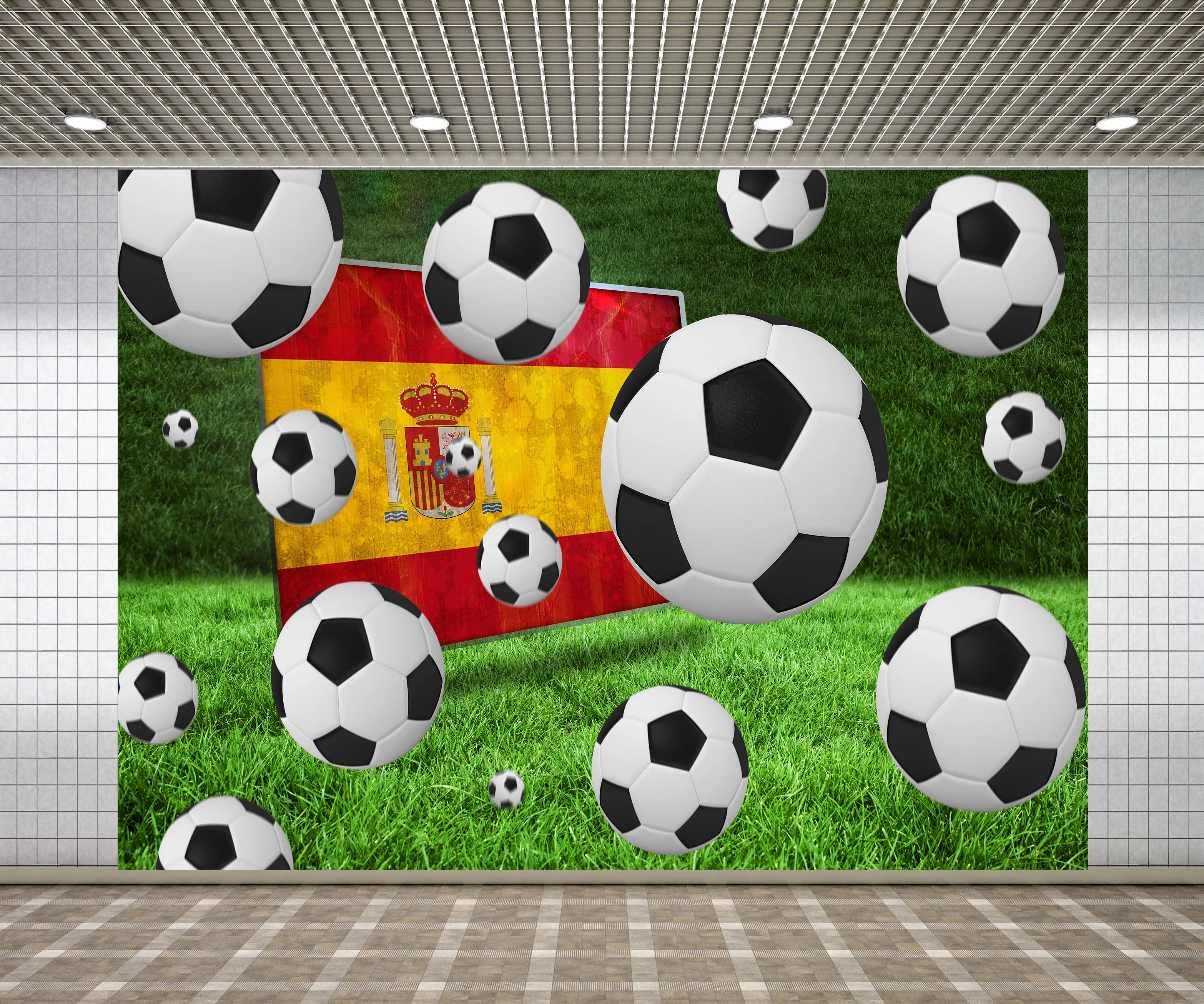 Lyavshi Виниловый фон для фотографий с Футбол Национальный Флаг Дети День Рождения