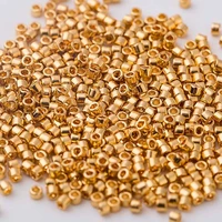 taidian 24k gold miyuki delica beads 110 1 3x1 6mm 5grams nickel plated metallic glass beads for diy jewelry making db31