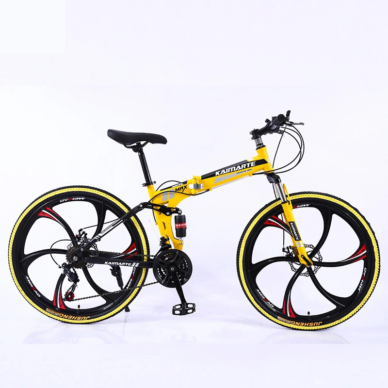 26 дюймов складной велосипед горный двойной дисковый тормоз 21-скоростной