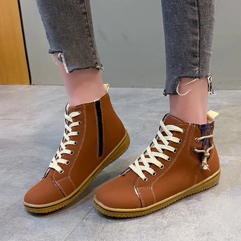 

Women Ankle Boots Autumn Winter Platform Low Heels Women's Boots Buckle Boot Thick Heel Short Boots Botas Mujers Drop Shipping