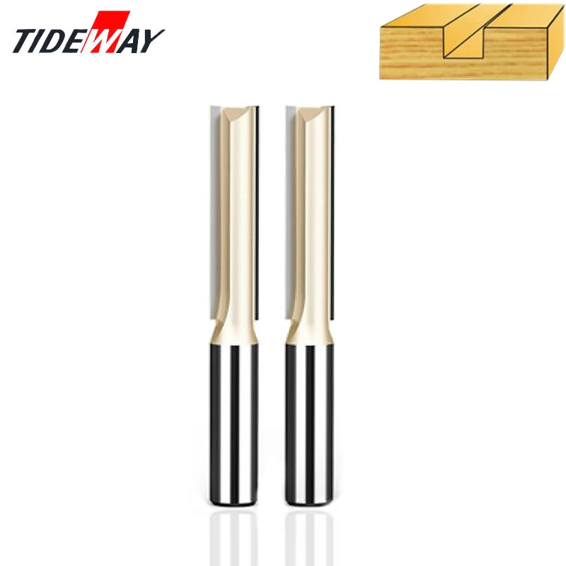 Tideway 1 шт. 1/" хвостовик 2 флейты прямые бит Деревообрабатывающие инструменты фрезы для дерева карбида вольфрама Концевая фреза