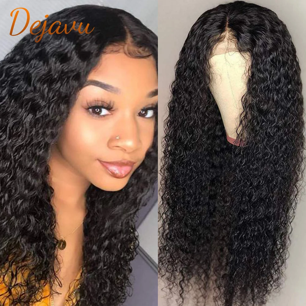 Глубокая волна Синтетические волосы на кружеве парики из натуральных волос