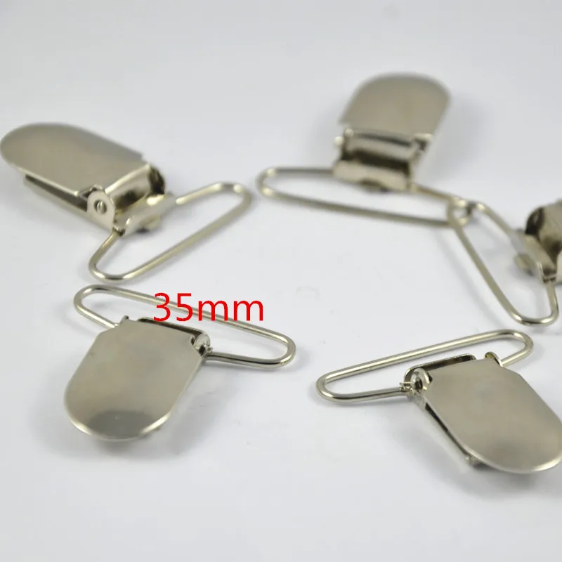 35MM SILVER 50 шт. Серебряный тон антикварный бронзовый Овальный Круглый прямоугольник детские металлические подтяжки держатели для сосок зажимы с пластиковым ремеслом швейный инструмент - Цвет: 35MM SILVER