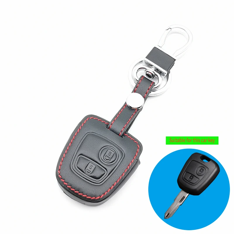 Чехол для автомобильного ключа с 2 кнопками Peugeot 107 206 307 207 408 Citroen c2 c3 c4 Xsara Picasso Berlingo