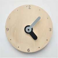 nordic style wooden wall clock modern simple design silent non ticking clocks children kids bedroom living room home decorations