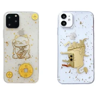 2022 chinese new year fortune cat bull phone cases for iphone 131211 promax xr xs max 8 7 plus transparent soft cover fundas