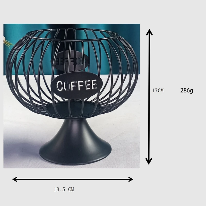 

Coffee Capsule Universal Storage Basket Coffee Cup Basket Vintage Coffee Pod Organizer Holder for Home Cafe