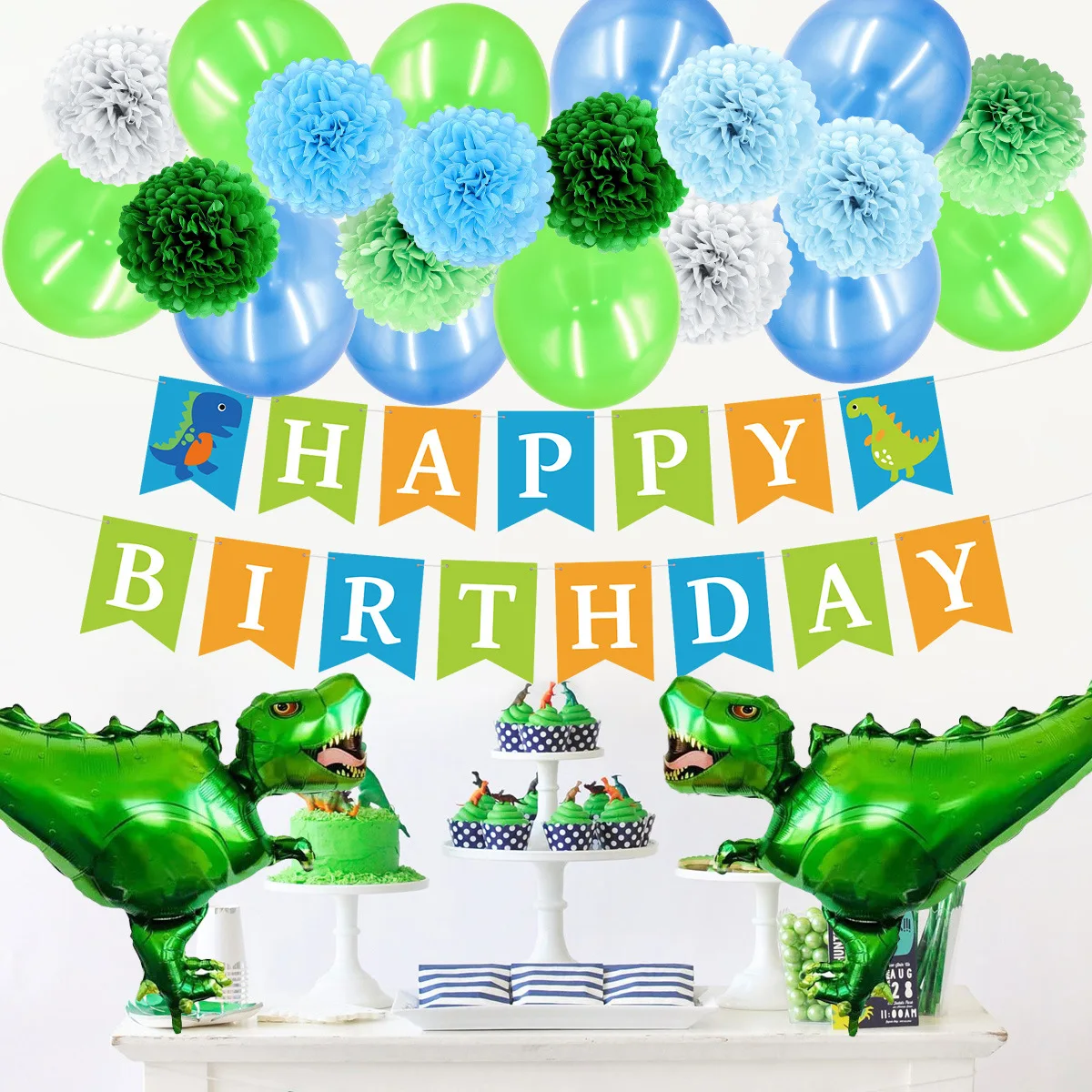 Accesorios de decoraci&oacute;n de globos para fiestas, conjunto de globos de n&uacute;meros para cumplea&ntilde;os, arco de ni&ntilde;a, decoraci&oacute;n de Baby Shower, conjunto de globos de aluminio de helio grande-2