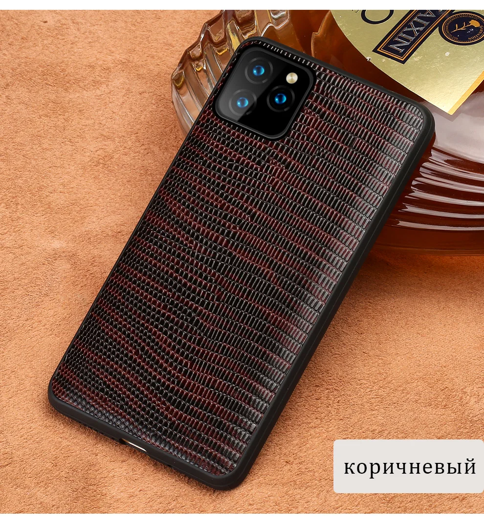 Чехол для телефона из натуральной кожи для iphone 11 pro 11 11max текстура кожи ящерицы задняя крышка для iphone 6 6S 7 8 Plus X 5 5S SE чехол s