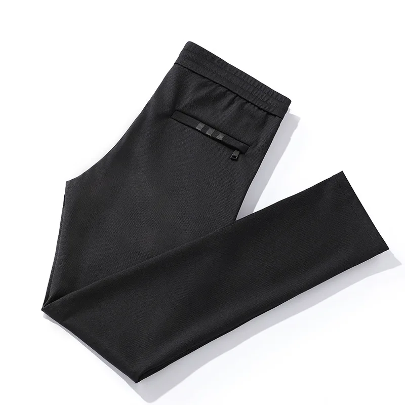 

Casual pants sweatpants hot style high stretch mesh fabric black youth sports mid-waist trousers casual pants