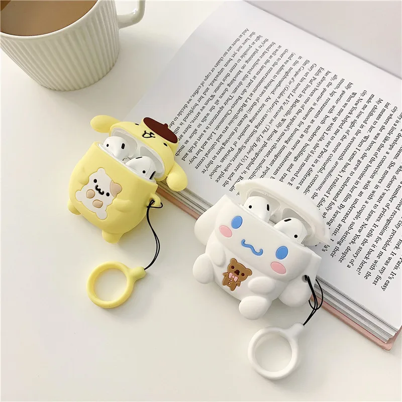 Чехол для AirPods с милым мультяшным аниме защитный чехол беспроводных наушников Air