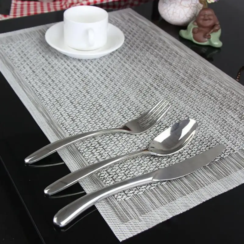 Творческий ПВХ коврик для обеденного стола Пластик полые жар-изоляционный