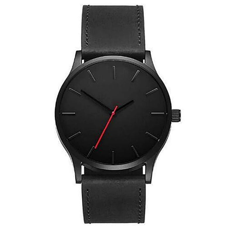 Часы reloj hombre 2020 модные мужские часы спортивные с кожаным ремешком кварцевые без