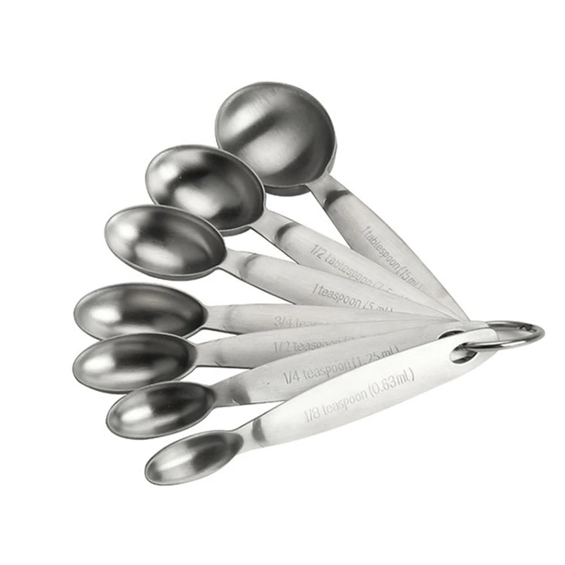 

7PCS Stainless Steel Measuring Spoon Premium Stackable Kitchen Measuring Spoon Set Tablespoons Home Kitchen Baking Tools