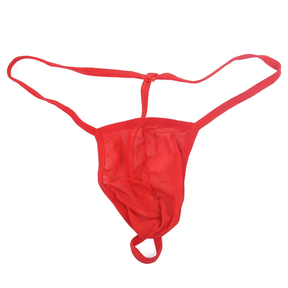 Men Thongs Mesh Underwear Briefs sexy male Underpants Spandex panties solid color |