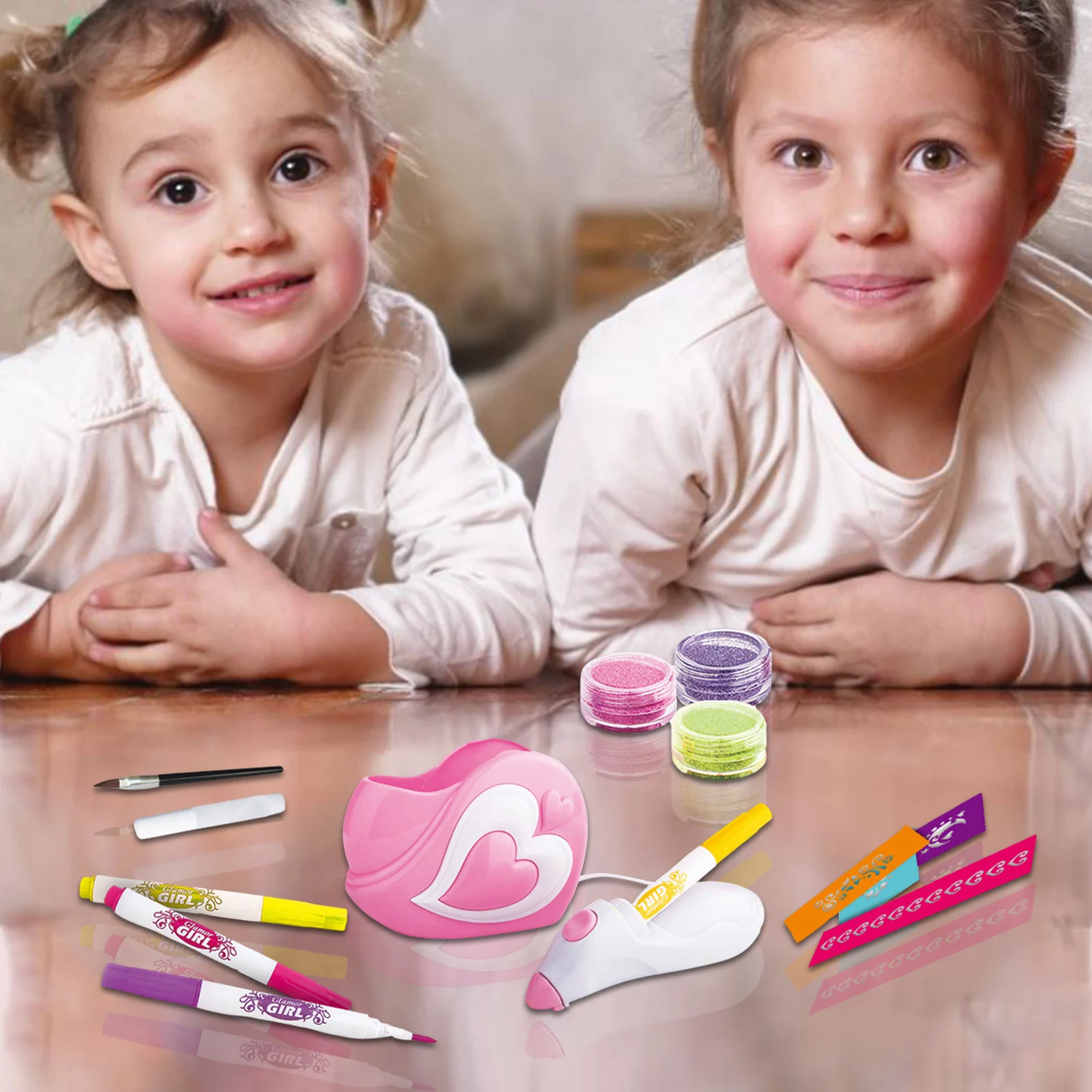 Kids DIY Tattoo Pens Gel Tattoo Sticker Easy To Clean Pretend Play Toys Set Girls Makeup Tools Set Children Painting Toy Grand