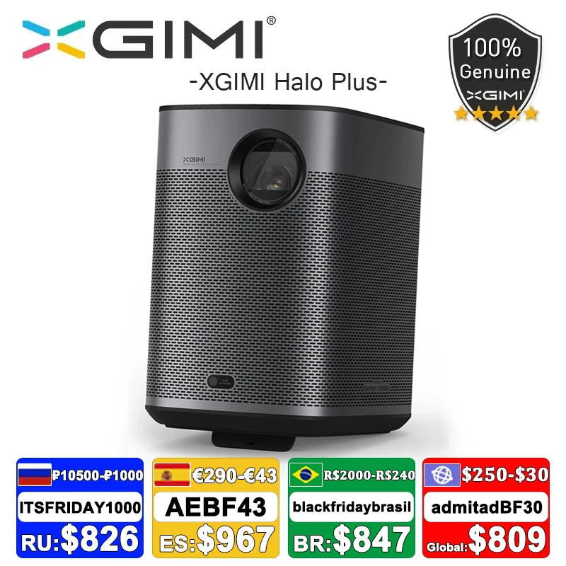 Newest XGIMI Halo Plus Global Version DLP Portable Projector Halo+ Screenless TV 1080P HD Android 10.0 900Ansi 3D Home Theater |