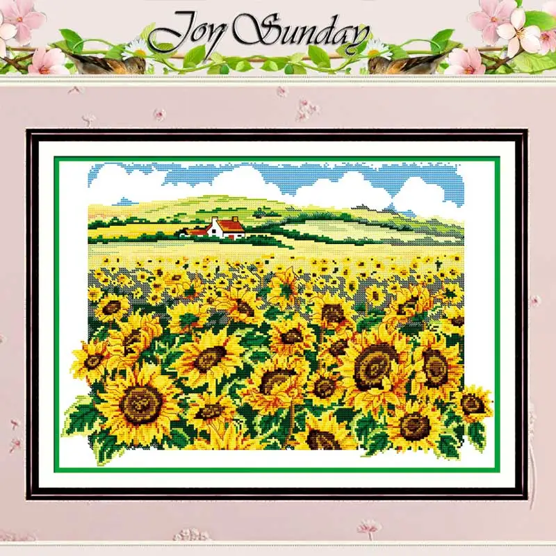 Набор для вышивки крестиком подсолнуховое поле 11CT 14CT наборы оптовая продажа