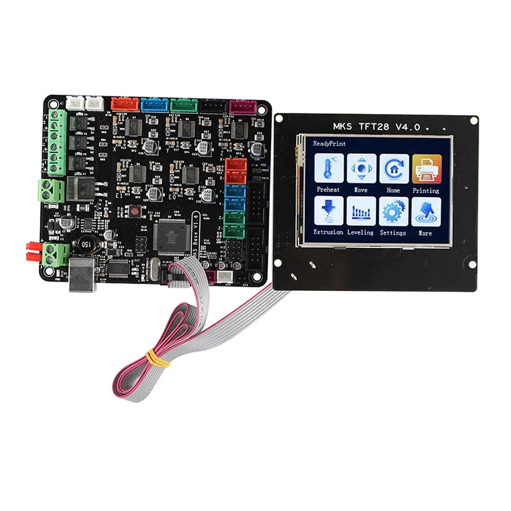 

for 3D Printer Motherboard Kits Practical MKS BASE V1.6+MKS TFT28 Color Touch Screen Mega2560