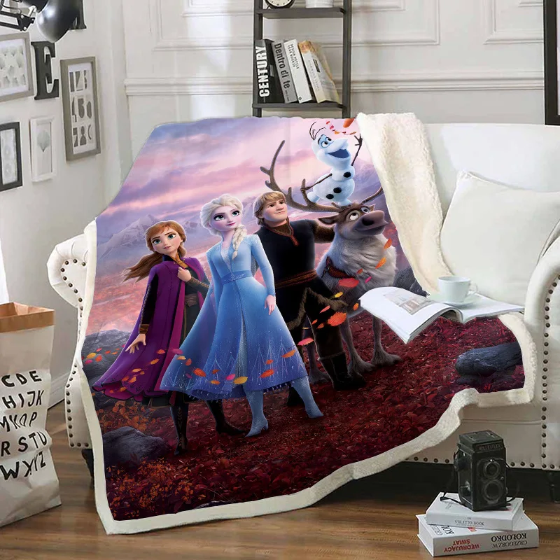 Disney New Frozen 2 маленькое одеяло покрывало для девочек двойное Толстое Зимнее ног