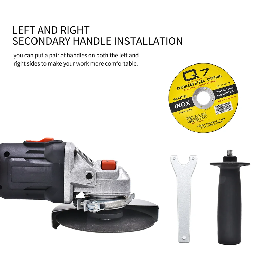 Беспроводная угловая шлифовальная машина GOXAWEE 20 в литий ионная 4000 мАч/3000 мАч