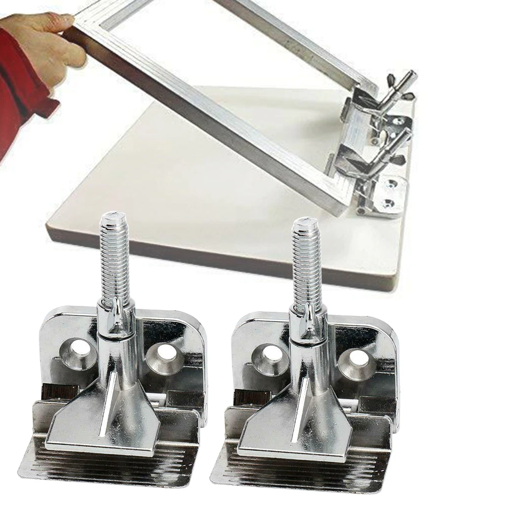 

2pcs Metal Frame Emulsion Fastening Durable Hinge Clamp Squeegee Tool Fixing DIY Parts Hobby Screen Printing