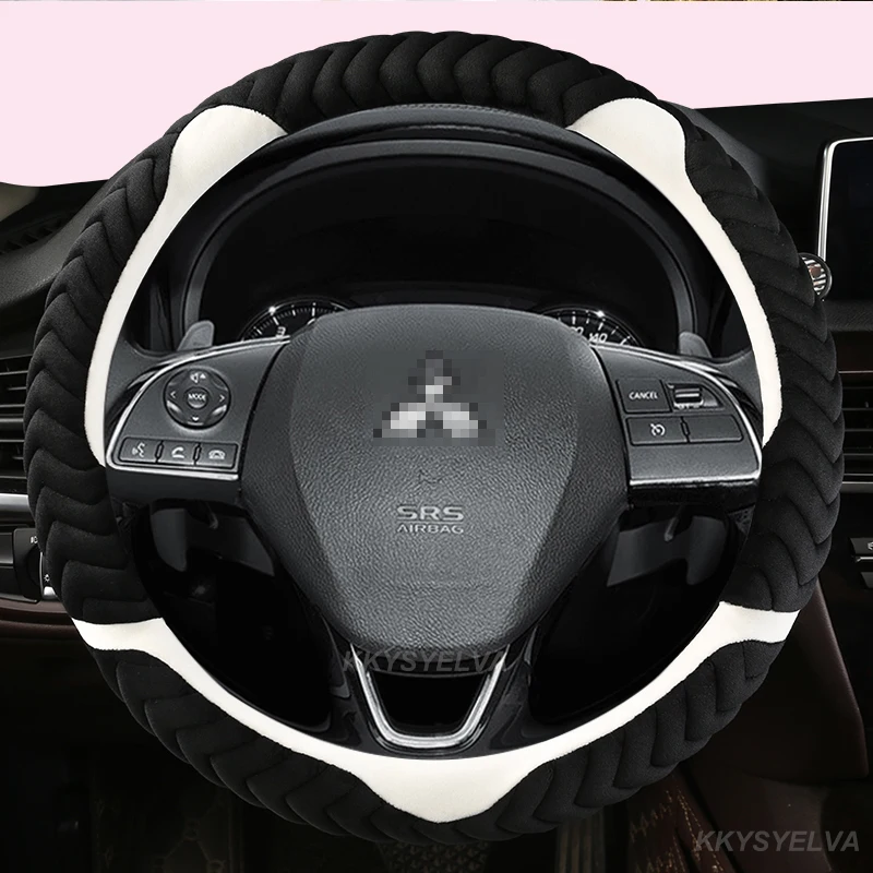 Чехол на руль автомобиля плюшевый 38 см для Mitsubishi ASX RVR Pajero Sport Outlander PHEV Airtrek Grandis lancer