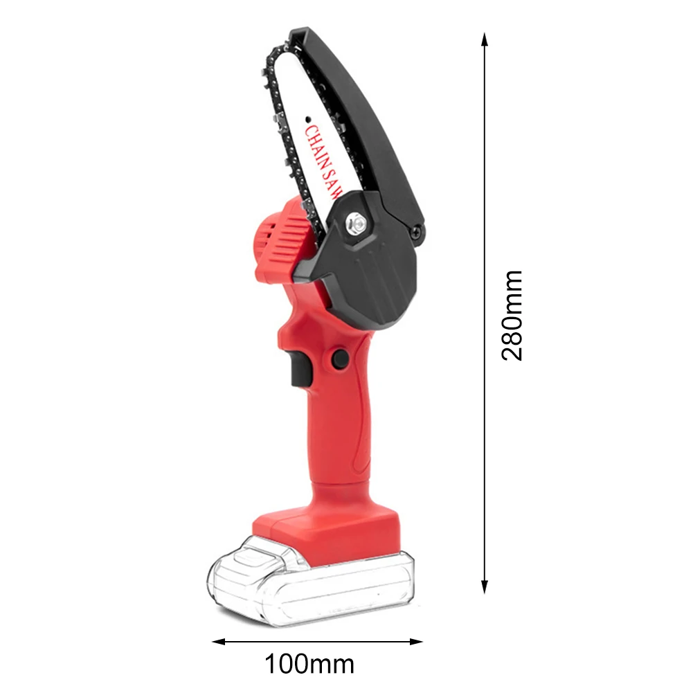 

Rechargeable Mini Electric Chainsaw Wood Cutter Lithium Pruning Chainsaw Bracket Easily Carrying Lightweight Gadgets